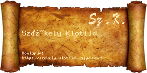 Székely Klotild névjegykártya